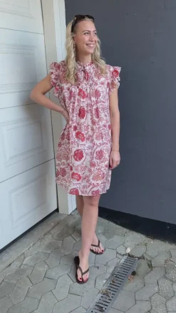 Sale Kjole - Emmi - Red Flowers Kjoler