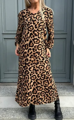 Outlet Kjole - Lia Poplin - Leopard Kjoler