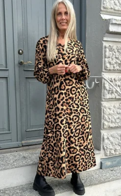 Outlet Kjole - Lia Poplin - Leopard Kjoler
