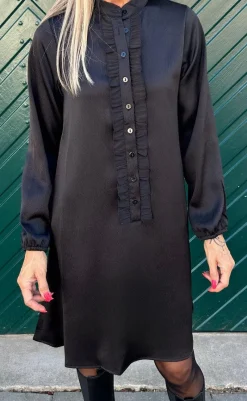 Hot Kjole - Florina - Shiny Black Kjoler