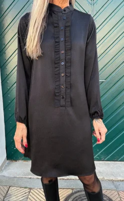 Hot Kjole - Florina - Shiny Black Kjoler