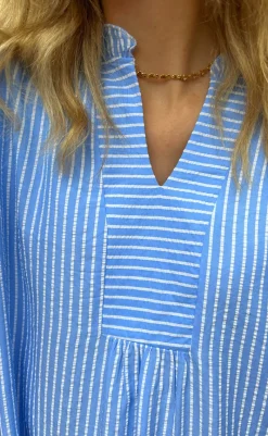Hot Kjole - Wilja - Blue Striped Kjoler