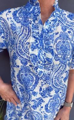 New Kjole - Philine - Blue Paisley Kjoler