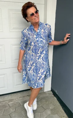 New Kjole - Philine - Blue Paisley Kjoler