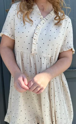 Discount Kjole - Catja Summer - Black Dots Kjoler