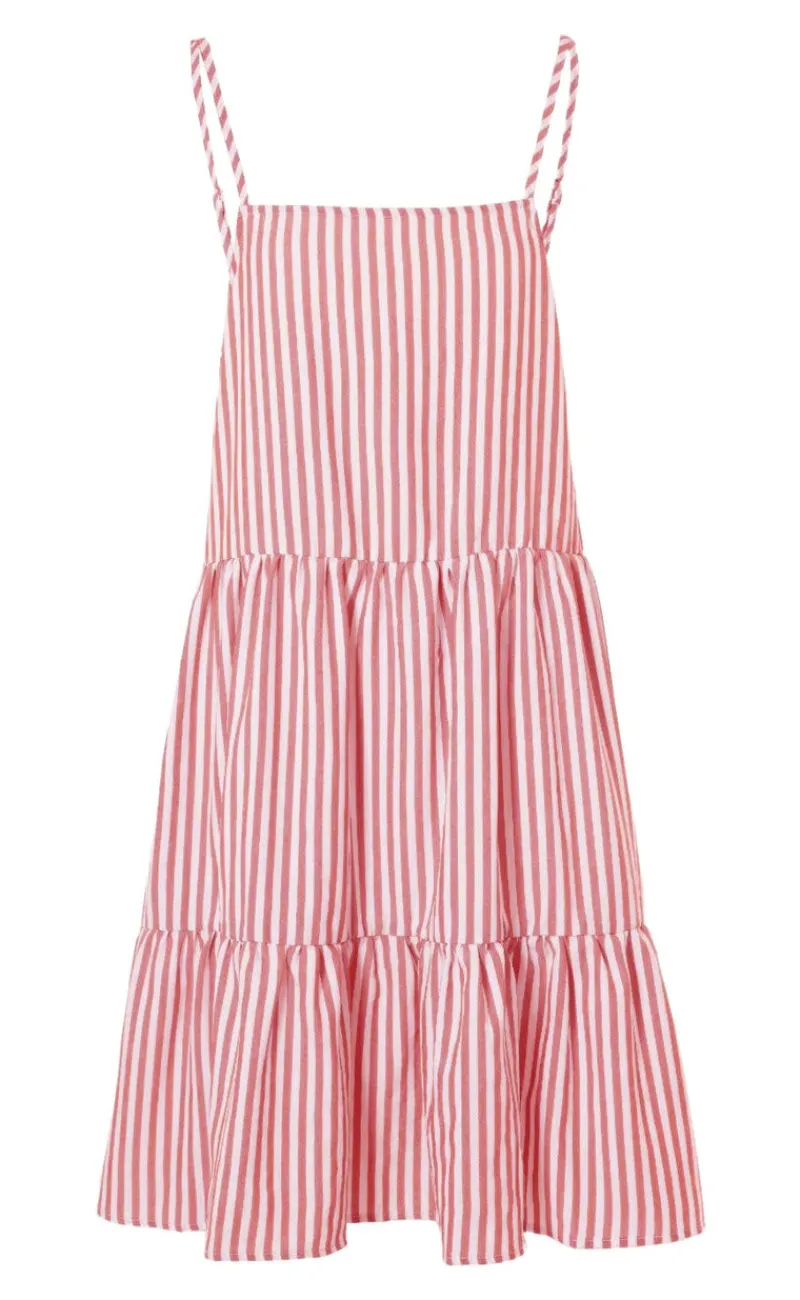 Kjole - Sisi - Red White Stripe Kjoler