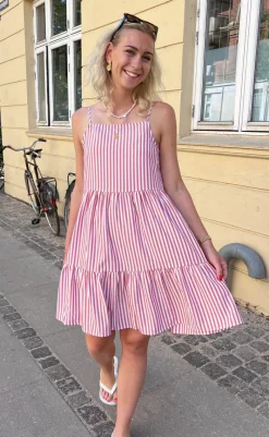 Kjole - Sisi - Red White Stripe Kjoler