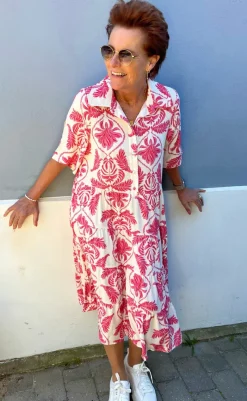 Best Kjole - Karla - White / Pink Paisley Kjoler