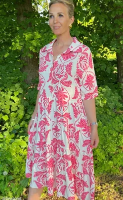 Best Kjole - Karla - White / Pink Paisley Kjoler
