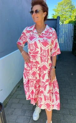 Best Kjole - Karla - White / Pink Paisley Kjoler