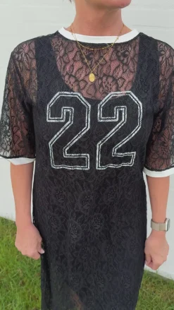 Best Kjole - Susanna Football - Black Lace (vendbar) Kjoler