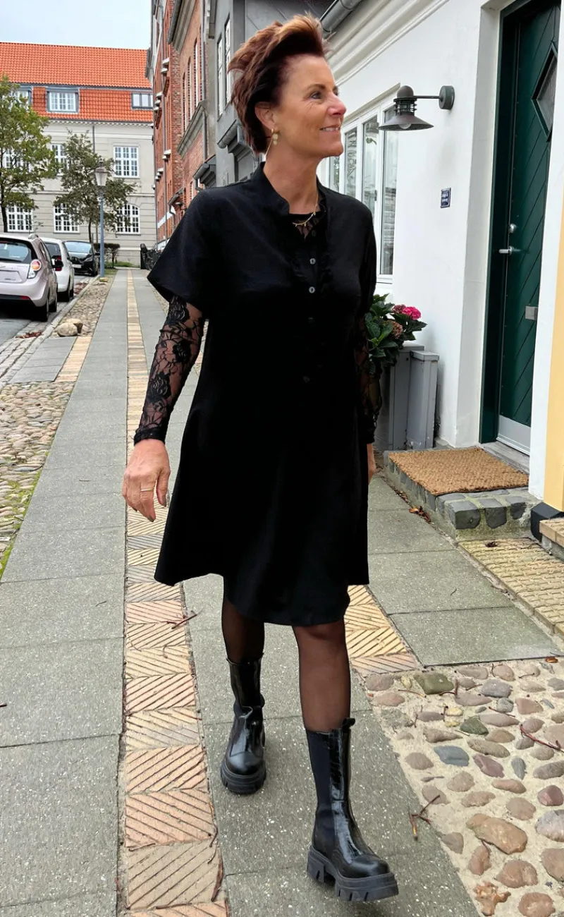 Online Kjole - Flora - Black Kjoler