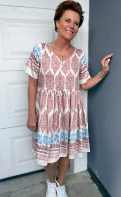 New Kjole - Valentina - Rosy Paisley Kjoler