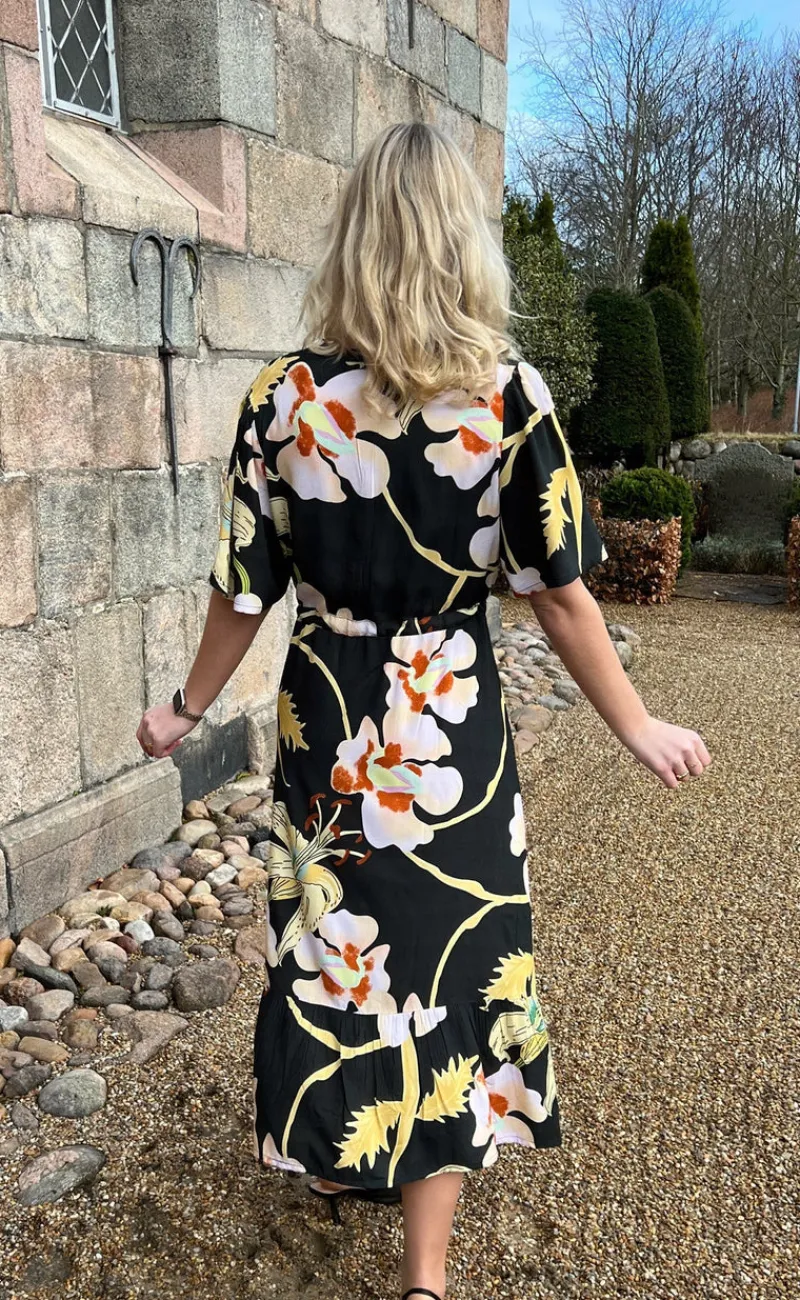 Online Kjole - Sally - Big Flowers Kjoler