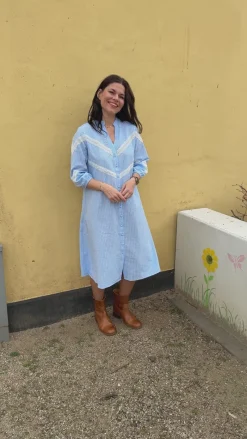 Outlet Kjole - Viola - Blue Striped Kjoler