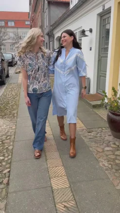 Outlet Kjole - Viola - Blue Striped Kjoler