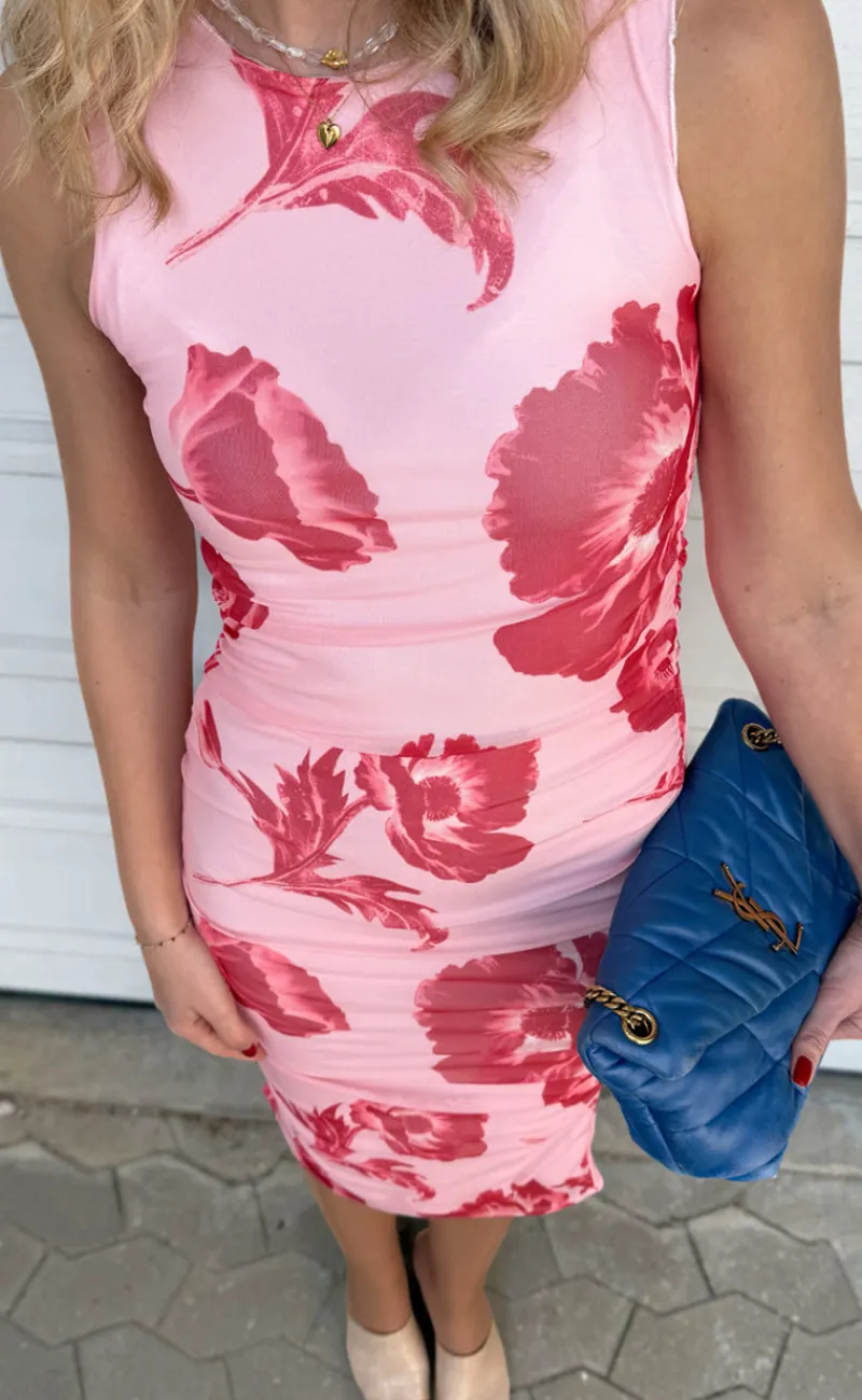 Hot Kjole - Sophia Mesh - Rosy Flower Kjoler