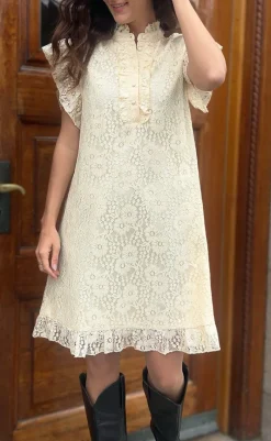 Best Kjole - Pia Lace Summer - Creme Kjoler