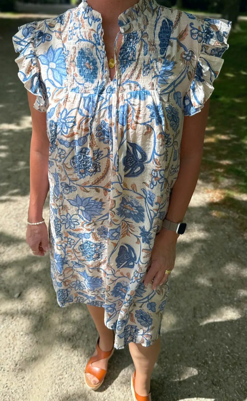 New Kjole - Emmi - Blue Flowers Kjoler