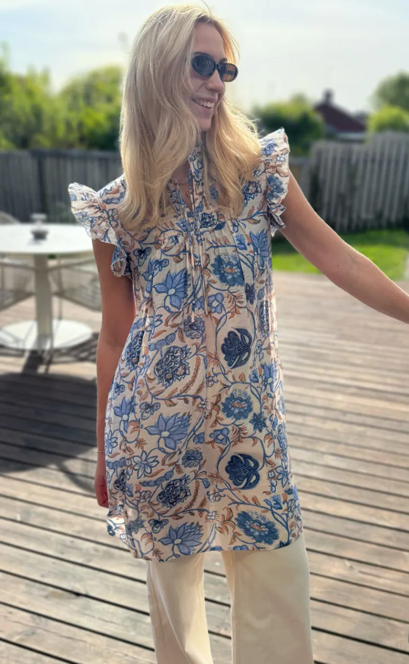 New Kjole - Emmi - Blue Flowers Kjoler