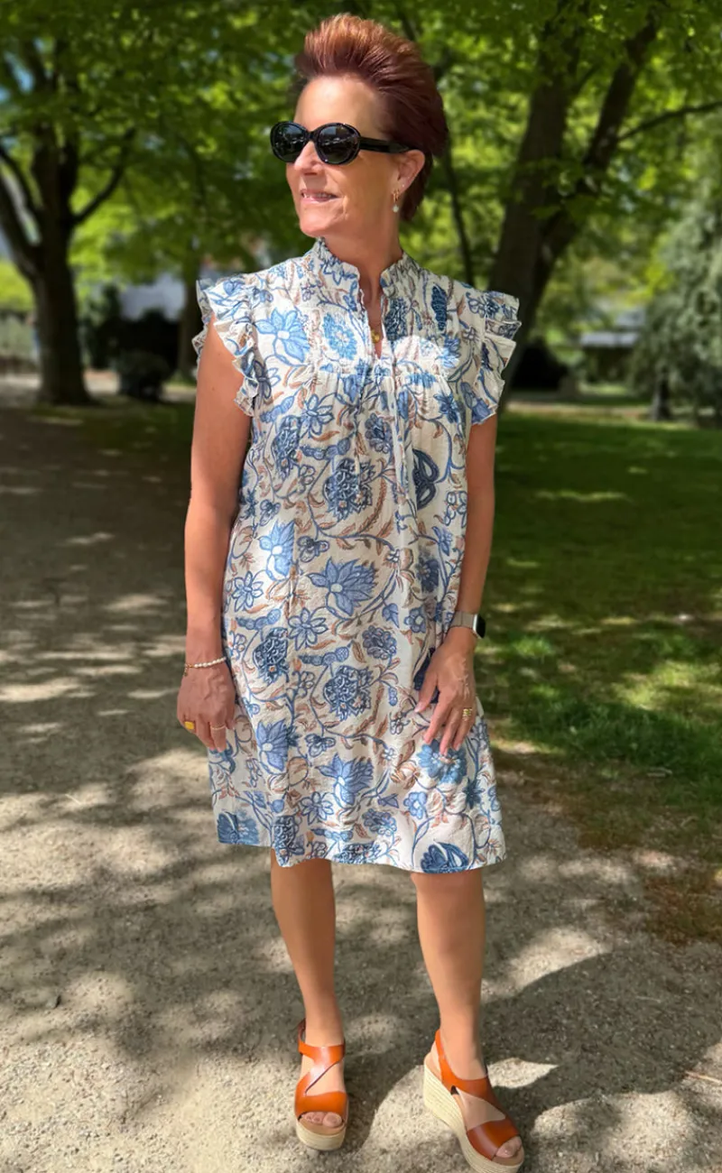 New Kjole - Emmi - Blue Flowers Kjoler