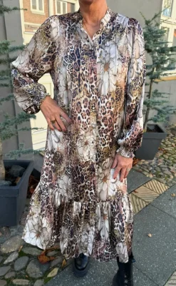 Outlet Kjole - Aida - Leopard / Flower Kjoler