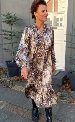 Outlet Kjole - Aida - Leopard / Flower Kjoler