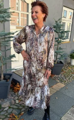 Outlet Kjole - Aida - Leopard / Flower Kjoler