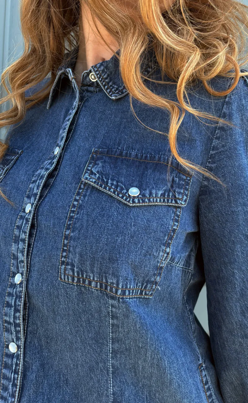 Outlet Kjole - Detina - Stormy Blue Kjoler