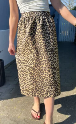 Outlet Nederdel - Patricia - Shiny Leopard Nederdele