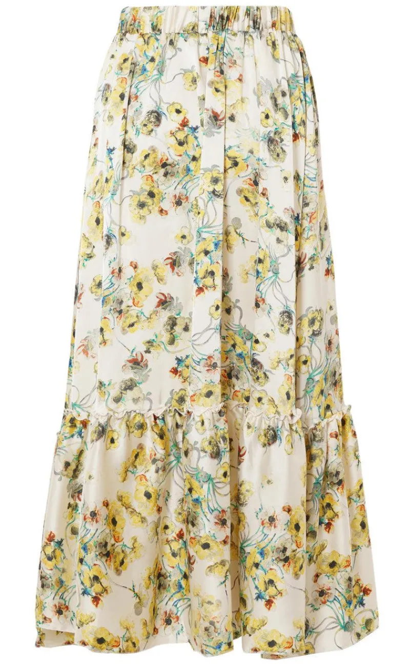 Discount Nederdel - Hanna - White Summer Nederdele