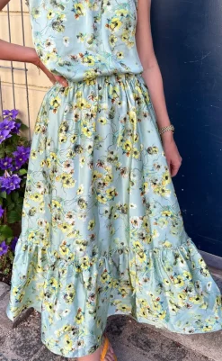 Clearance Nederdel - Hanna - Green Summer Nederdele