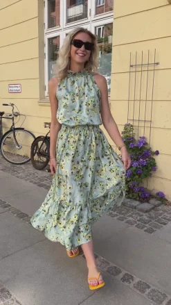 Clearance Nederdel - Hanna - Green Summer Nederdele