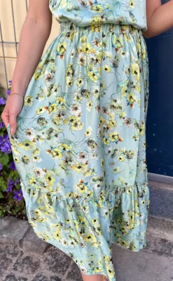 Clearance Nederdel - Hanna - Green Summer Nederdele