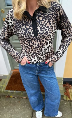 Hot Polo / Bluse - Amira - Leopard Bluser
