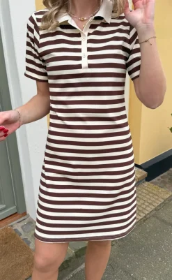 Polo Kjole - Pamela - Brown Striped Kjoler