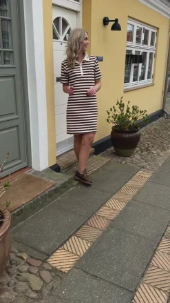 Polo Kjole - Pamela - Brown Striped Kjoler