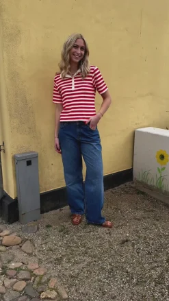 Best Polo T-Shirt - Pamela Summer - Red Striped T-shirts & Toppe