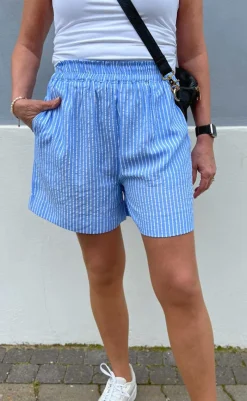 Clearance Shorts - Liv - Blue Striped Shorts
