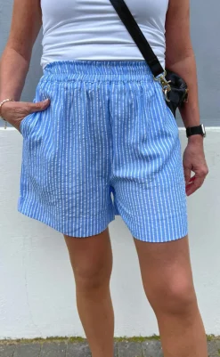 Clearance Shorts - Liv - Blue Striped Shorts