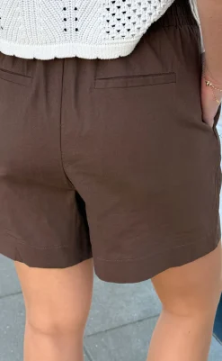Discount Shorts - Amalie - Chocolate Brown Shorts