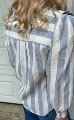 Skjorte - Sasha - Blue Striped Skjorter