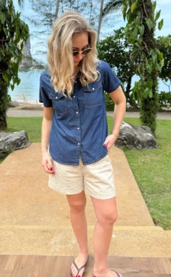 Sale Skjorte - Detia Summer - Denim Blue Skjorter