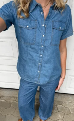 Outlet Skjorte - Detia Summer - Light Blue Denim Skjorter