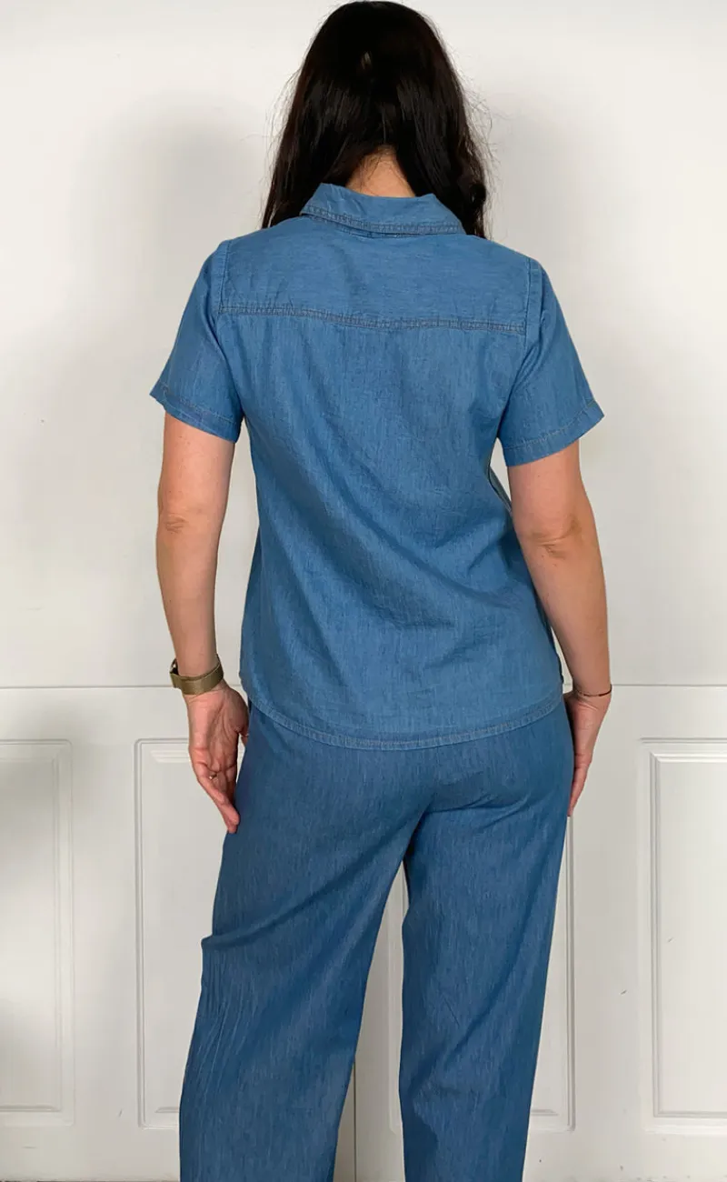 Outlet Skjorte - Detia Summer - Light Blue Denim Skjorter