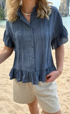 Discount Skjorte - Michela - Blue Skjorter