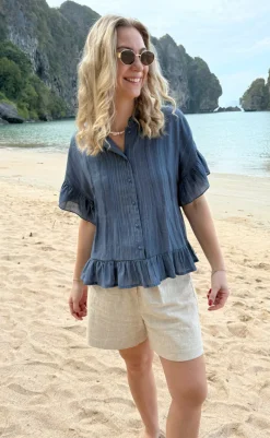 Discount Skjorte - Michela - Blue Skjorter