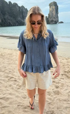 Discount Skjorte - Michela - Blue Skjorter