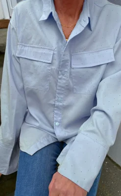 New Skjorte - Susanne Rhinestone - Blue Skjorter