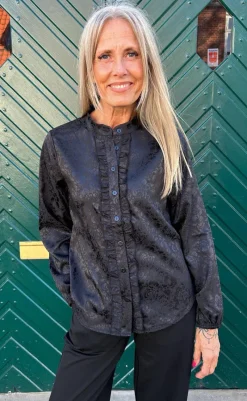 New Skjorte - Florina - Black Flower Skjorter